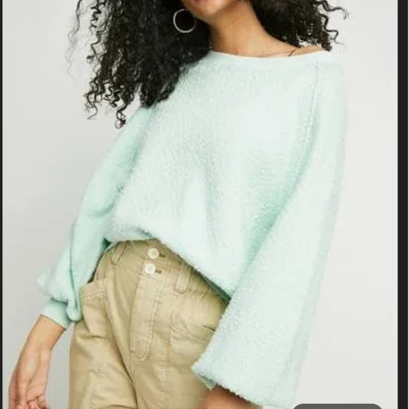 Free People Found My Friend Sweater Ocean Lilly - Picture 1 of 3